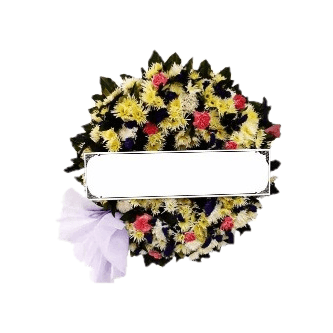พวงหรีดดอกไม้สด รหัส B001 ราคา 1500 บาท