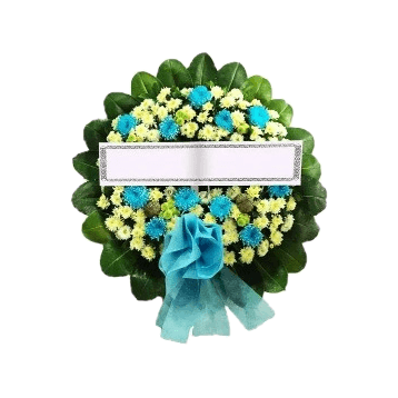 พวงหรีดดอกไม้สด รหัส B002 ราคา 1500 บาท