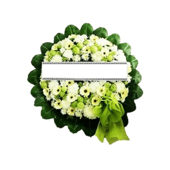 พวงหรีดดอกไม้สด รหัส B003 ราคา 1500 บาท