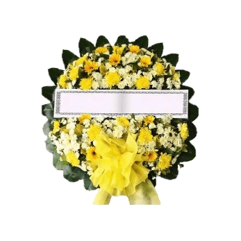 พวงหรีดดอกไม้สด รหัส B004 ราคา 1500 บาท